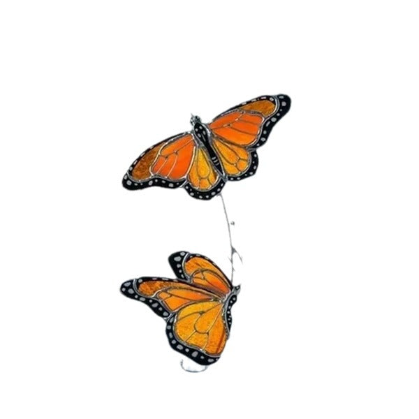 Handmade Stained Monarch Butterfly Window Decor