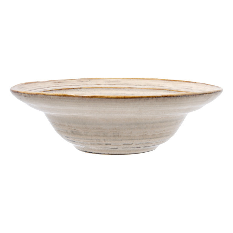 Retro-style handmade straw hat bowl
